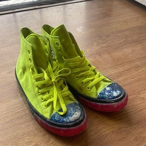 Bright Neon Yellow Converse Chuck Taylor All Star High Tops